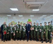Поздравления от главы администрации Анатолия Курганского  принимали юнармейцы.